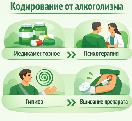 кодирование от алкоголизма в Трёхгорном Санати